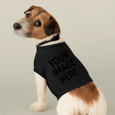 Custom Cotton Pet Tank Black