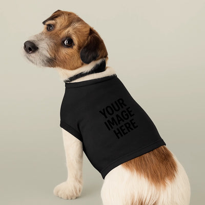 Custom Cotton Pet Tank Black
