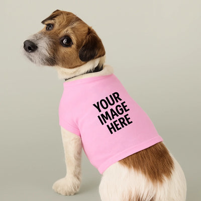 Custom Cotton Pet Tank Pink