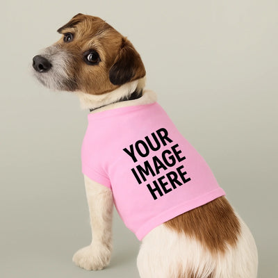 Custom Cotton Pet Tank Pink