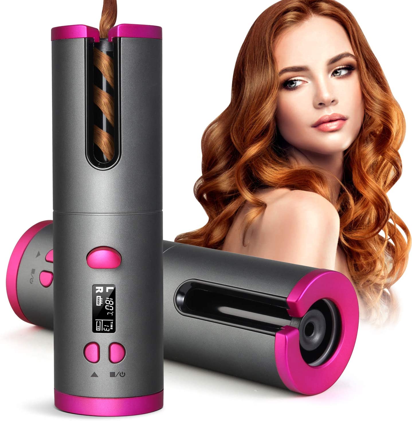 Compact Wireless Automatic Hair Curler