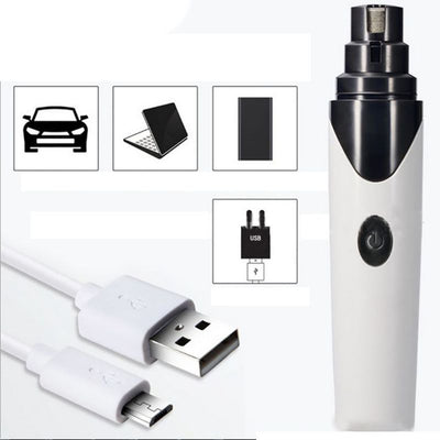 Rechargeable Electric Pet Nail Trimmer with Replaceable Diamond Bit