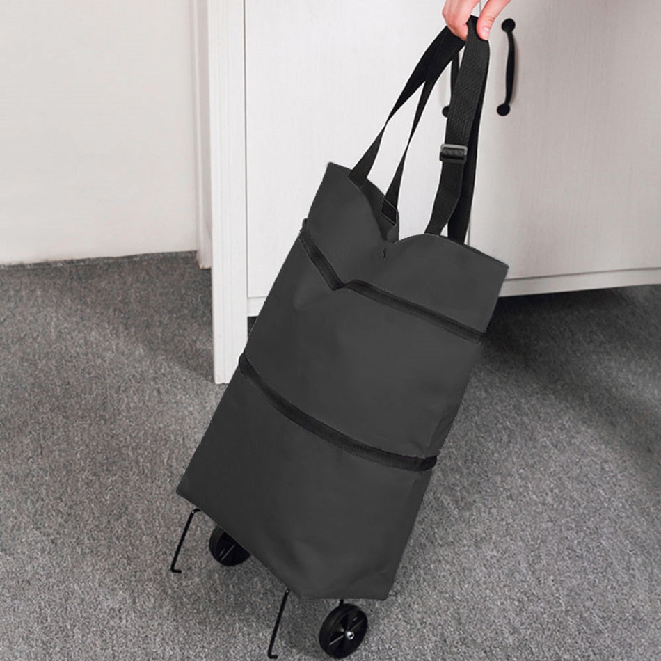 Folding Shopping Pull Cart Trolley Bag With Wheels