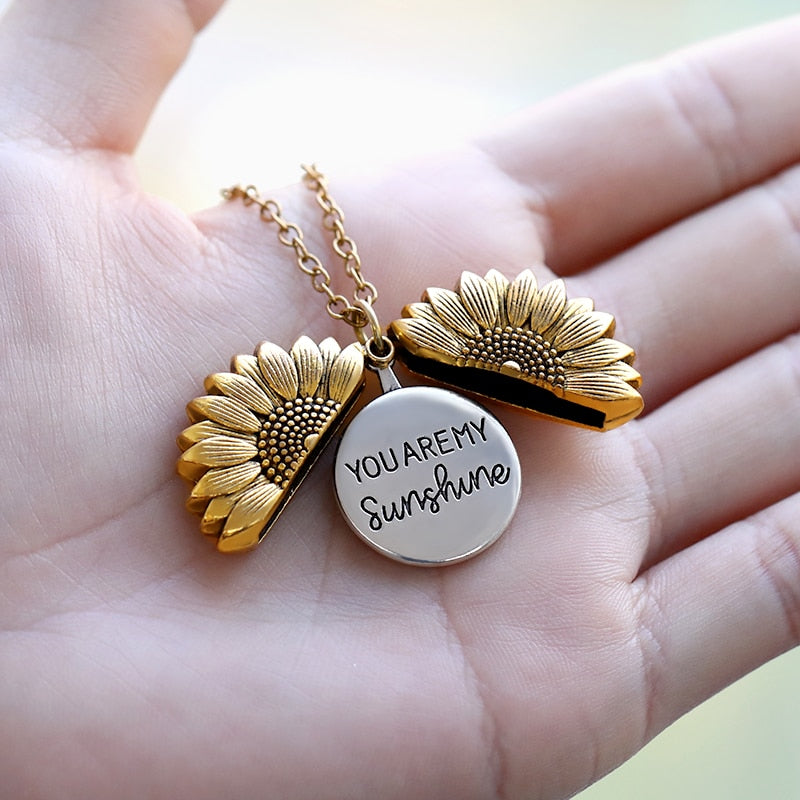 Sunflower Necklaces with Hidden Message