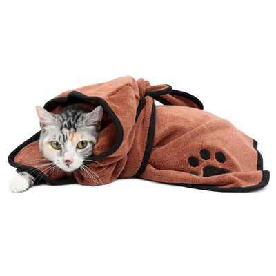 Super Absorbent Bath Towel Dogs and Cats Bathrobe