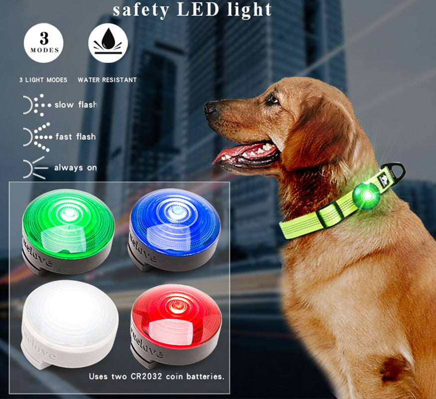 LED Safety Light for Pet Collar Backpack with Waterproof and Battery