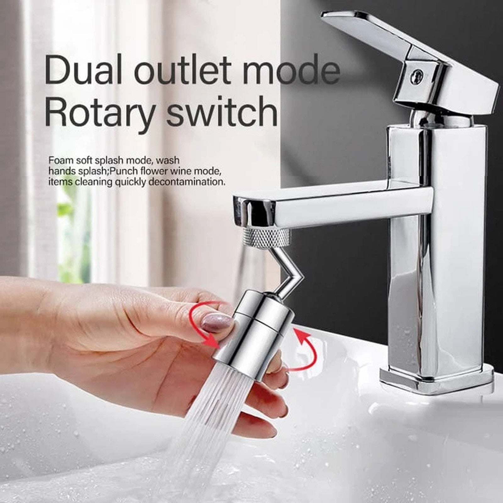 Universal Faucet Aerator 720° Anti-Splash Rotation