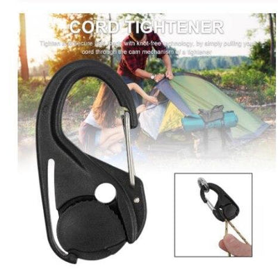 Knot-Free Cord Tightening Carabiner (1 Pair With Rope)