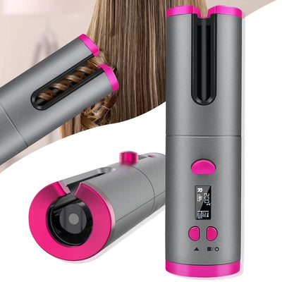 Compact Wireless Automatic Hair Curler