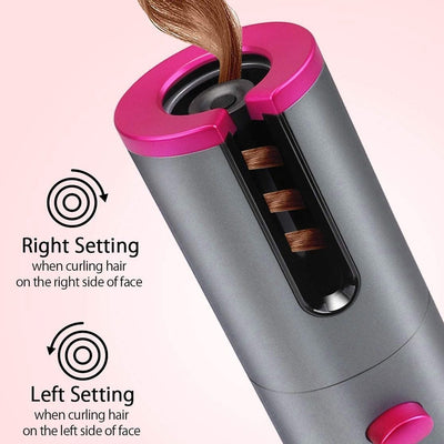 Compact Wireless Automatic Hair Curler